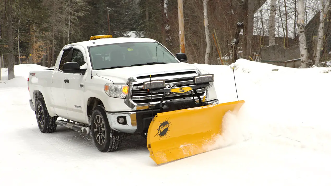 does a snow plow damage a truck